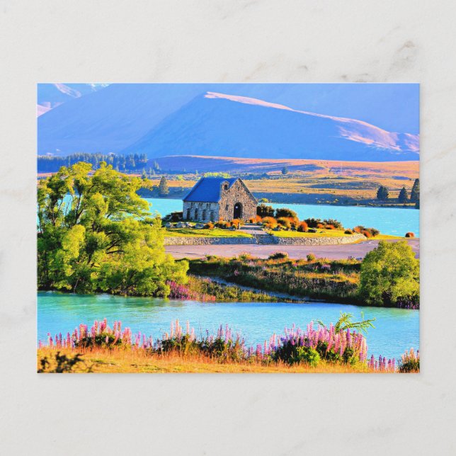 Carte Postale Lac Tekapo, Nouvelle-Zélande (Devant)