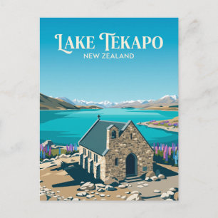 Carte Postale Lac Tekapo Nouvelle-Zélande