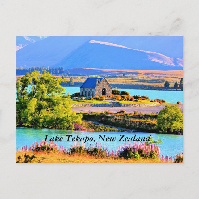 Carte Postale Lac Tekapo, Nouvelle-Zélande (Devant)