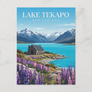 Carte Postale Lac Tekapo Nouvelle-Zélande