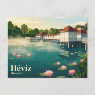 Carte Postale Lac thermal de Hévíz en Hongrie
