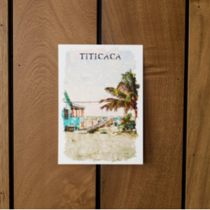 Carte Postale Lac Titicaca Paysage de plage Amérique du Sud