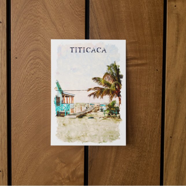 Carte Postale Lac Titicaca Paysage de plage Amérique du Sud (titicaca lake beach postcard)