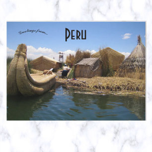 Carte Postale Lac Titicaca Pérou