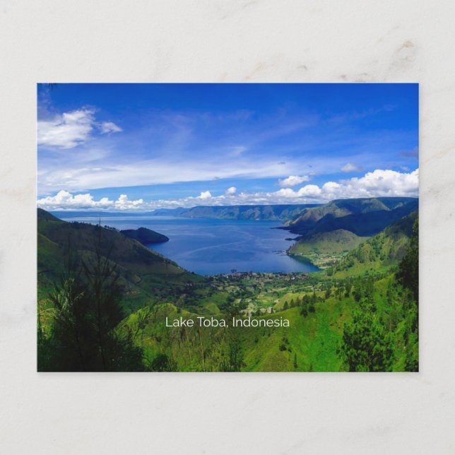 Carte Postale Lac Toba, Sumatra, Indonésie (Devant)
