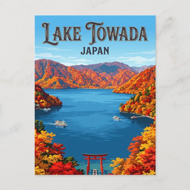 Carte Postale Lac Towada Japon (Devant)