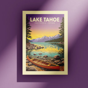 Carte Postale Lac vintage Tahoe Californie Nevada