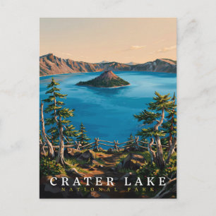 Carte Postale Lac volcanique du Parc national de Crater Lake