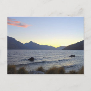 Carte Postale Lac Wakatipu au coucher du soleil, Queenstown, Nou