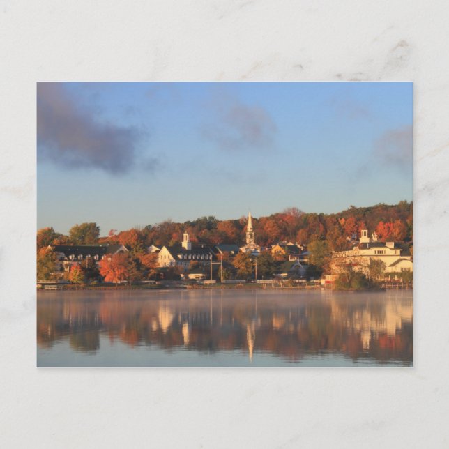 Carte Postale Lac Winnipesaukee front de mer Meredith d'automne (Devant)