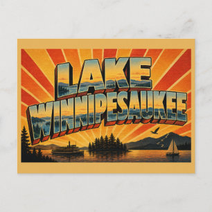 Carte Postale Lac Winnipesaukee Îles New Hampshire Montagne