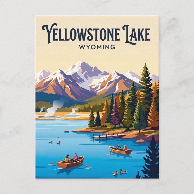Carte Postale Lac Yellowstone États-Unis (Devant)