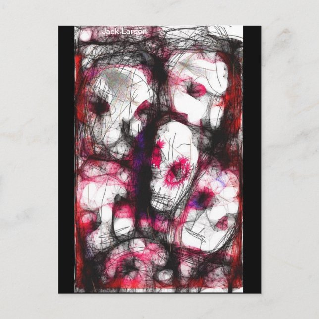 Carte Postale L'accouplement numérique des doigts de zombies jac (Devant)