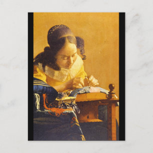 Carte Postale Lace Maker', Jan Vermeer_Dutch Masters