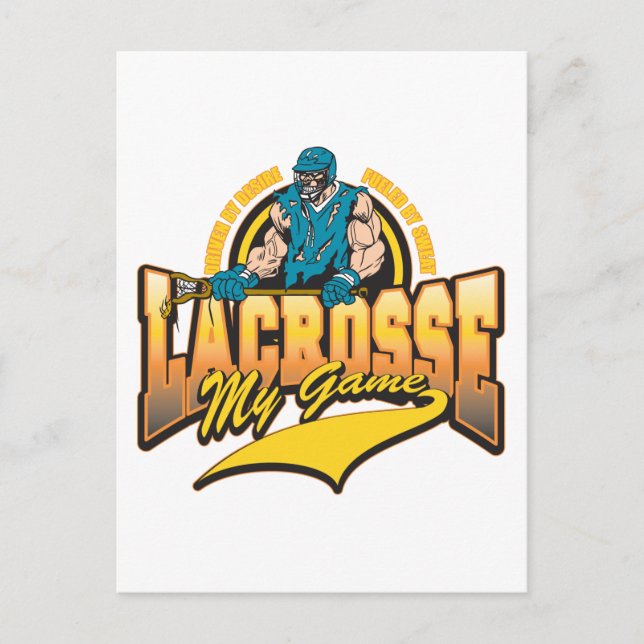 Carte Postale Lacrosse Mon Jeu (Devant)