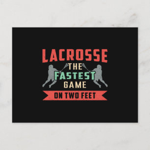 Carte Postale Lacrosse Player Lax Sport Jeu le plus rapide Drôle