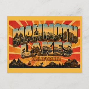 Carte Postale Lacs Mammoth Californie Évasion Ski Ancienne Art