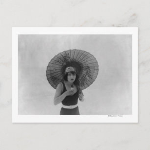 Carte Postale L'Actrice Betty Compson Manger De La Crème De Glac