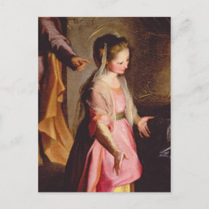 Carte Postale L'adoration de l'enfant, 1597
