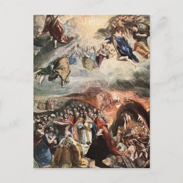Carte Postale L'Adoration du Nom de Jésus par El Greco (Devant)
