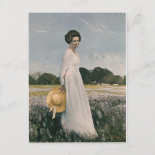 Carte Postale Lady Bird Johnson - Aaron Shikler (1978)