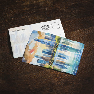 Carte postale Lady Bird Lake Austin Texas Watercol