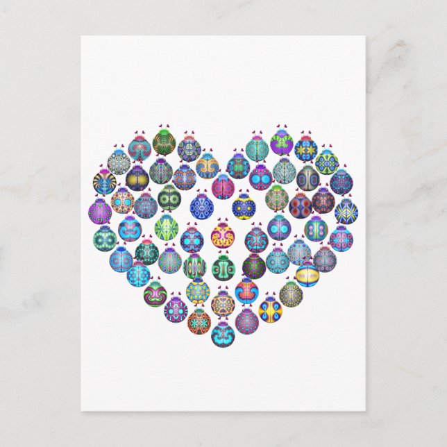 Carte Postale Lady Bug Heart (Devant)
