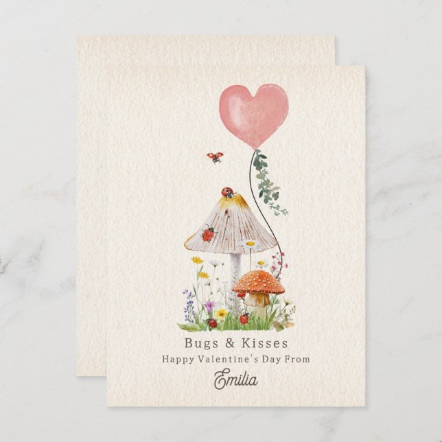 Carte Postale Lady Buisses & Baisers Classe Valentine (Devant / Derrière)