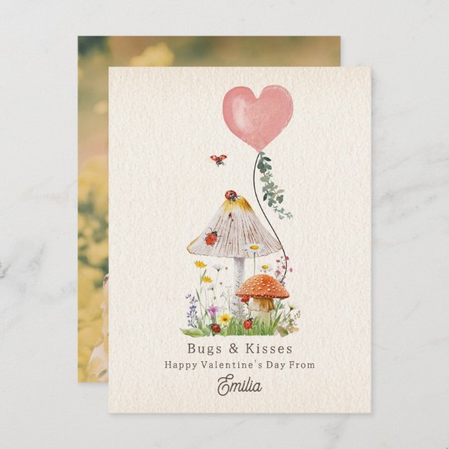 Carte Postale Lady Buisses & Baisers Classroom Valentine Photo (Devant / Derrière)