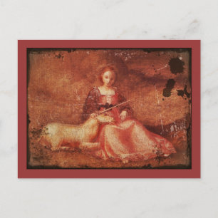 Carte Postale Lady Chastity Holding Unicorn