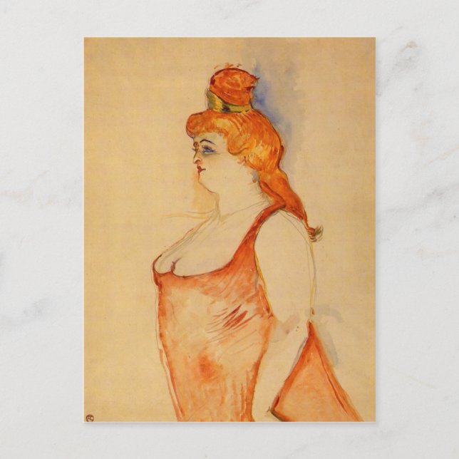 Carte Postale Lady Cocyte par Toulouse-Lautrec (Devant)