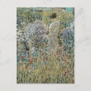 Carte Postale Lady in a Garden - Frederick Carl Frieseke