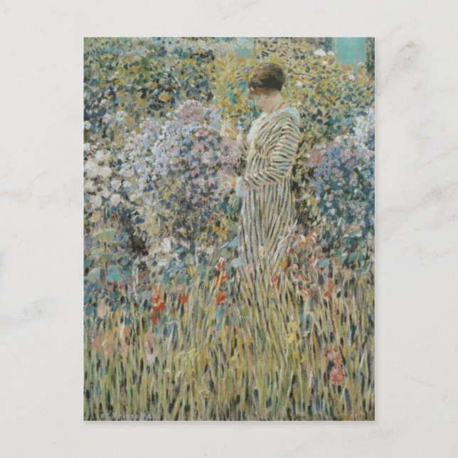 Carte Postale Lady in a Garden - Frederick Carl Frieseke (Devant)