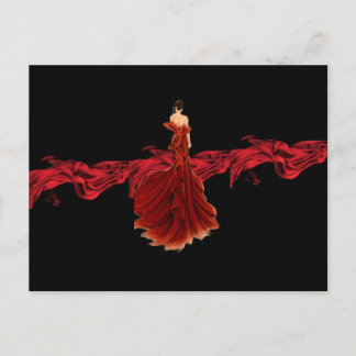 Carte postale Lady in Red