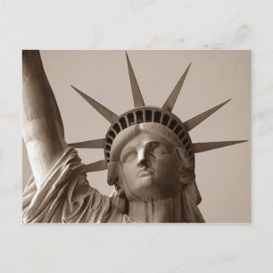 Carte Postale Lady Liberty à Sepia Statue de la Liberté NYC NY P