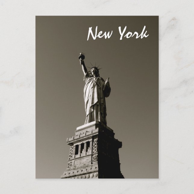 Carte Postale Lady Liberty (B&W) (Devant)