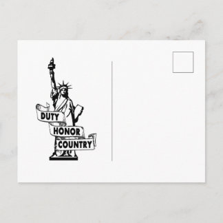 Carte Postale Lady Liberty - Pays d'honneur de service