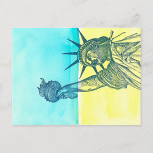 Carte Postale Lady Liberty pour l'Ukraine