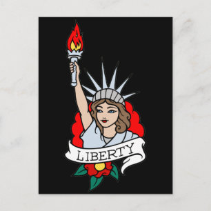 Carte Postale Lady Liberty Tattoo