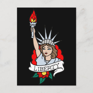 Carte Postale Lady Liberty Tattoo