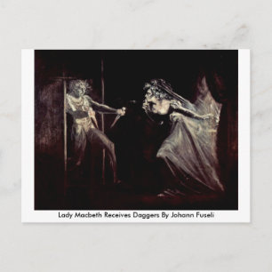 Carte Postale Lady Macbeth Reçoit Des Daggers De Johann Fuseli