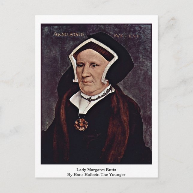 Carte Postale Lady Margaret Butts Par Hans Holbein Le Plus Jeune (Devant)