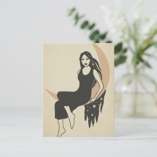 Carte postale Lady Moon - Élégante déesse Lune