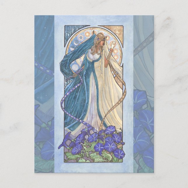 Carte Postale Lady of September Art Nouveau Birthstone Series (Devant)