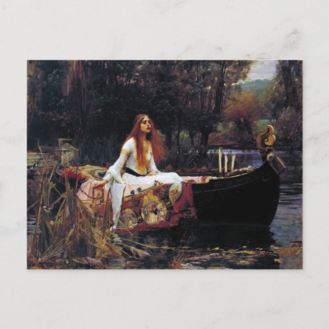 Carte Postale Lady of Shallot sur le bateau JW Waterhouse Fine A (Devant)
