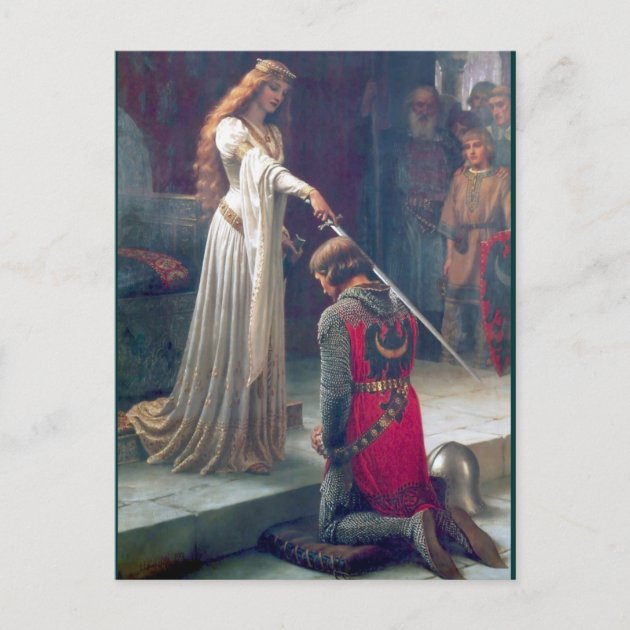 Carte Postale Lady Queen Knighting | Zazzle.fr