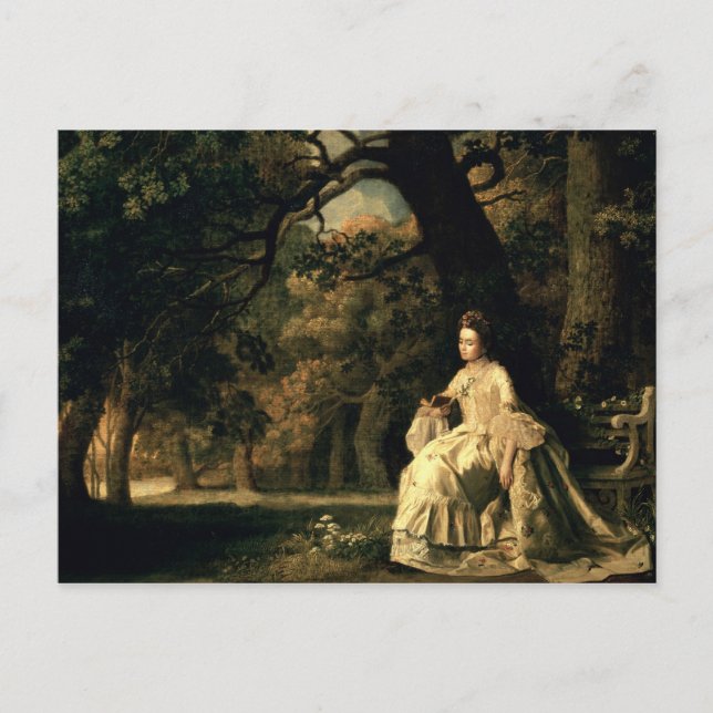 Carte Postale Lady reading in a Park, c.1768-70 (Devant)