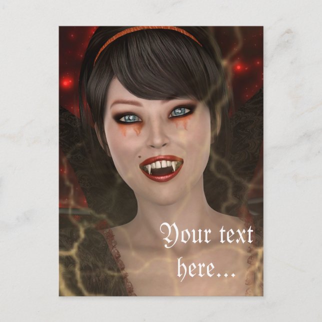 Carte Postale Lady Vamp (Devant)