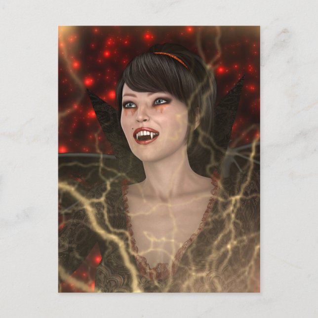 Carte Postale Lady Vamp (Devant)