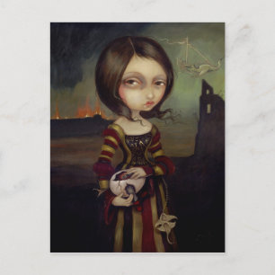 Carte postale "Lady with a Bosch Egg"